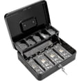 thumbnail image 1 of Cash Box With Lock Key And Money Tray Large Money Box, 1 of 5