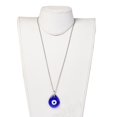 thumbnail image 7 of 10 set Teardrop Lampwork Evil Eye Pendants Necklaces with 316 Surgical Stainless Steel Chains/Cowhide Leather Cord and 304 Stainless Steel Lobster Claw Clasps, 7 of 7