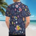 thumbnail image 6 of High Quality Hawaiian Shirts for Men Short Sleeve Aloha Beach Shirt Floral Summer Casual Button Down Shirts Blouses 3GT82B, 6 of 7