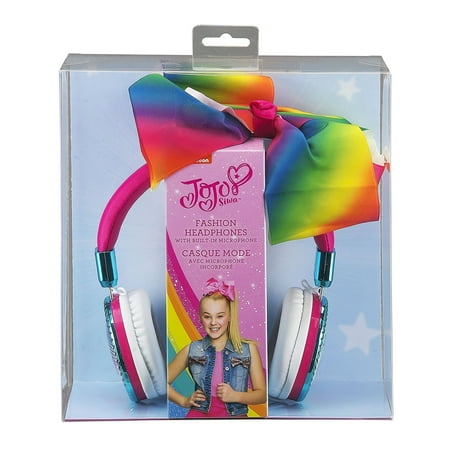 eKids - JoJo Siwa Wired On-Ear Headphones - White/Blue/Yellow/Green/Pink