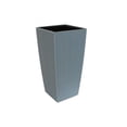 thumbnail image 1 of Algreen Products 14204 22 in. Wicker Square Taper Planter with Self Watering - Rattan Gray, 1 of 1