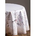 thumbnail image 4 of Meadow Florals 100% Cotton Tablecloth for Kitchen Dining | Tabletop | Decoration | Parties | Weddings | Spring/Summer (Round, 63" Diameter), 4 of 8