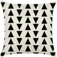 thumbnail image 4 of Square Cloth Pillow Covers with Geometric Images set of 2, 4 of 10