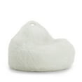 thumbnail image 2 of Big Joe Teardrop Bean Bag Chair, Ivory Shag Fur, Soft Faux Fur, 3 feet Big, 2 of 6