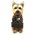 thumbnail image 2 of Pedigree Yorkie Yorkshire Terrier Figurine With Jingle Collar and Sign Patio Welcome Decor Sculpture, 2 of 5