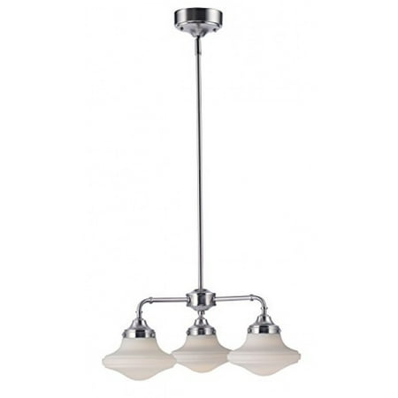 LB72140 LED 3-Light Pendant Lighting, Antique Brushed Nickel, 23W (180W Equiv.) 3000K Warm White, 1300 Lumens, Hanging Ceiling Pendant Light, Opal Glass Shades, ETL & DLC Listed, ENERGY STAR, Dimmabl