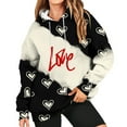thumbnail image 2 of Bjutir Valentines Day Women Tops 2024 Fashion Sweatshirt Printed Round Neck Long Sleeved Casual Hoodie, 2 of 5