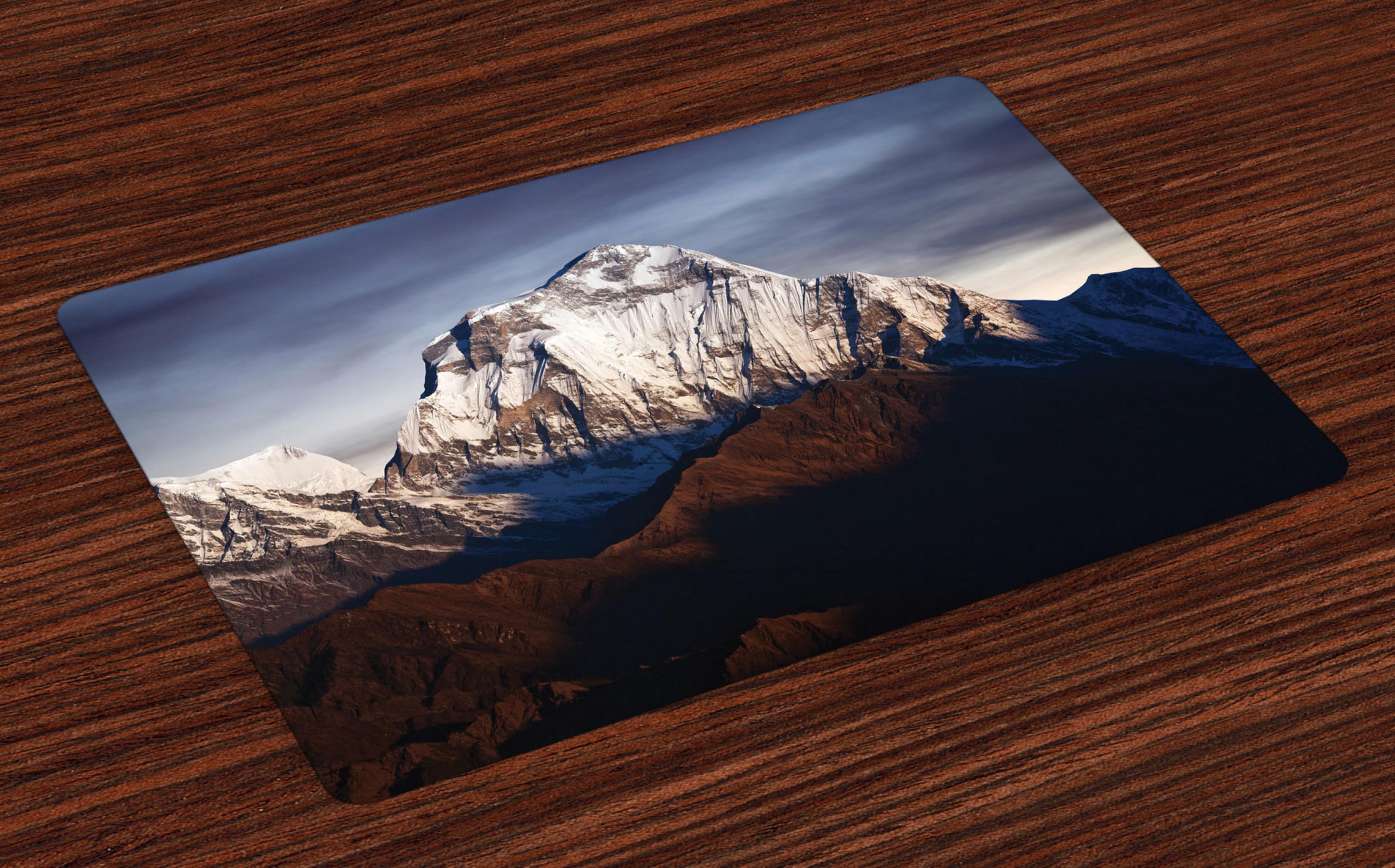 Nepal Placemats Set of 4 Panoramic Photograph of Mount Dhaulagiri