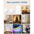 thumbnail image 3 of LoraTap Mini Wireless Remote Control Outlet Plug Adapter (2 Pack) with Remote, 2 Channel Wall Switch, 656ft Control Range for Indoor Lamps and Home A, 3 of 9