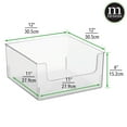 thumbnail image 4 of mDesign Kitchen Plastic Storage Organizer Bin with Open Front - 4 Pack - Clear, 4 of 8