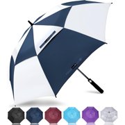 Automatic Open Extra Large Golf Umbrella 51/54/62/68 Inch, Double Canopy Vented Windproof Oversize Stick Umbrellas for Rain