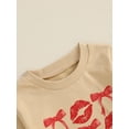 thumbnail image 5 of Kids Girl Boy  Valentines Day Outfit Bow Lips/Heart Letter Print Long Sleeve Sweatshirts Pullovers Tops Spring Clothes, 5 of 7