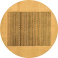 thumbnail image 1 of Ahgly Company Indoor Round Abstract Brown Modern Area Rugs, 8' Round, 1 of 4
