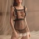 thumbnail image 2 of Lencería erótica de moda para mujer, delantal de sirvienta con frenillo de malla Sexy hueco, traje de Cosplay con Tanga uniforme Fridja nalpqowj42199, 2 of 9