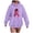 Purple, variant on Towmus Women's Graphic Hoodies Cute Graphic Print Love Heart Pullover Tops Drawstring Hoodie Casual Teens Girls Coats with Pocket