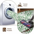 thumbnail image 7 of Area Rug for Living Room, Green Line Non-Slip Indoor Large Carpet for Bedroom/Dining Room, Vintage Abstract Geometric Stripes Watercolor Washable Low-Profile Floor Mat Runner Rugs - 2.7 x 5 Ft, 7 of 7