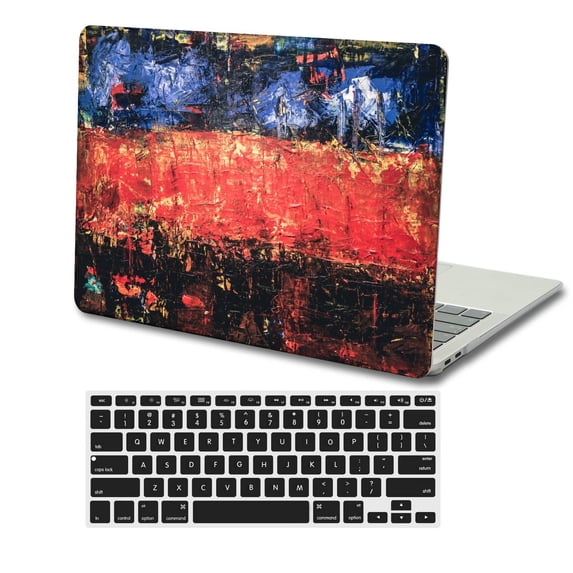KSK KAISHEK Hard Case Cover for Newest MacBook Air 13 inch 2018/2019/2020/2021/2022 A1932/A2179/A2337 m1 + Black Keyboard Cover, Red series 0007