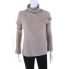 Pre-owned|Magaschoni Womens Cashmere Knit Turtleneck Sweater Beige Size Large