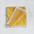 thumbnail image 3 of Fingercraft Cloth Napkin, Soft Quality Cotton Linen Blend Fabric, Dinner Napkins with Premium White Lace, 6 Pack, 20”x20” Lemon, 3 of 8