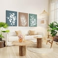 thumbnail image 6 of Botanical Wall Art Framed Canvas Plant Wall Decor Set of 3 Boho Botanical Prints Rustic Modern Farmhouse Wall Art Eucalyptus Leaves Living Room Home Decor, 6 of 6