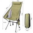 thumbnail image 3 of Silla de Exterior, Plegable, Portátil, para Picnic, Viajes, Playa, Pesca, Equipo de Camping., 3 of 5
