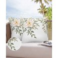 thumbnail image 6 of Pack of 2 Outdoor Pillow Covers, Spring Summer Green Leaves Farmhouse Style Plants Floral Yellow Flowers Waterproof Square Throw Pillowcase Cushion Decorative Pillow Covers for Couch Patio, 24x24 in, 6 of 6