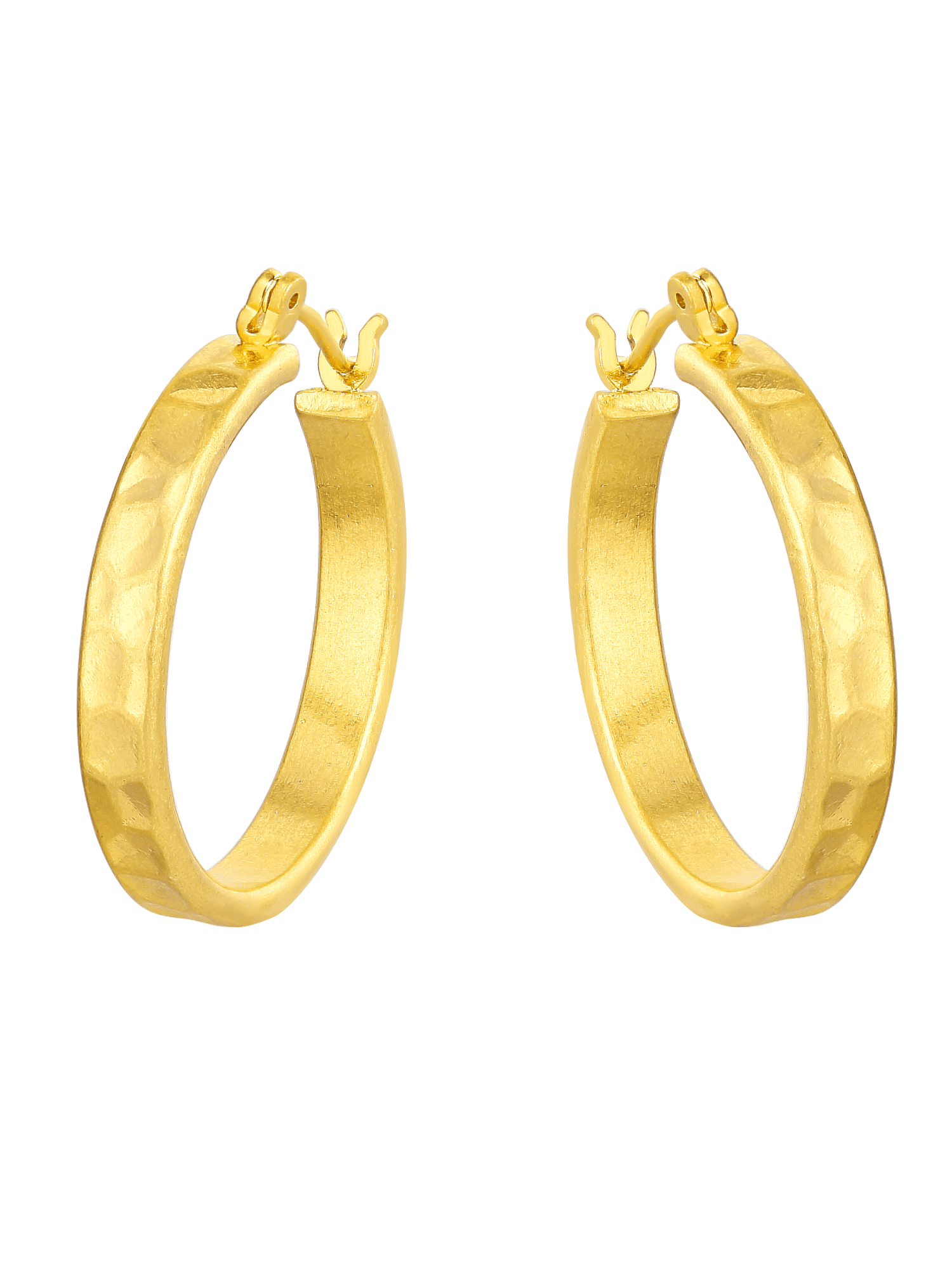chunky gold huggie earrings