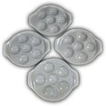 thumbnail image 1 of Set 4 Bakeware White Porcelain Snail Dish Mushroom Plate Escargot Dishes Plates, 1 of 3