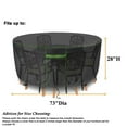 thumbnail image 2 of STARTWO Durable Outdoor Black Round Table Cover with Green Trim, 2 of 6
