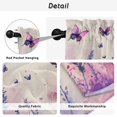 thumbnail image 5 of Spring Lavender Kitchen Curtains, Butterfly Purple Farmhouse Floral Leaf Light Filtering Window Curtain Panels, 2Pcs Rod Pocket Window Treatments Set for Cabin Bathroom Bedroom 52x45 Inches, 5 of 9