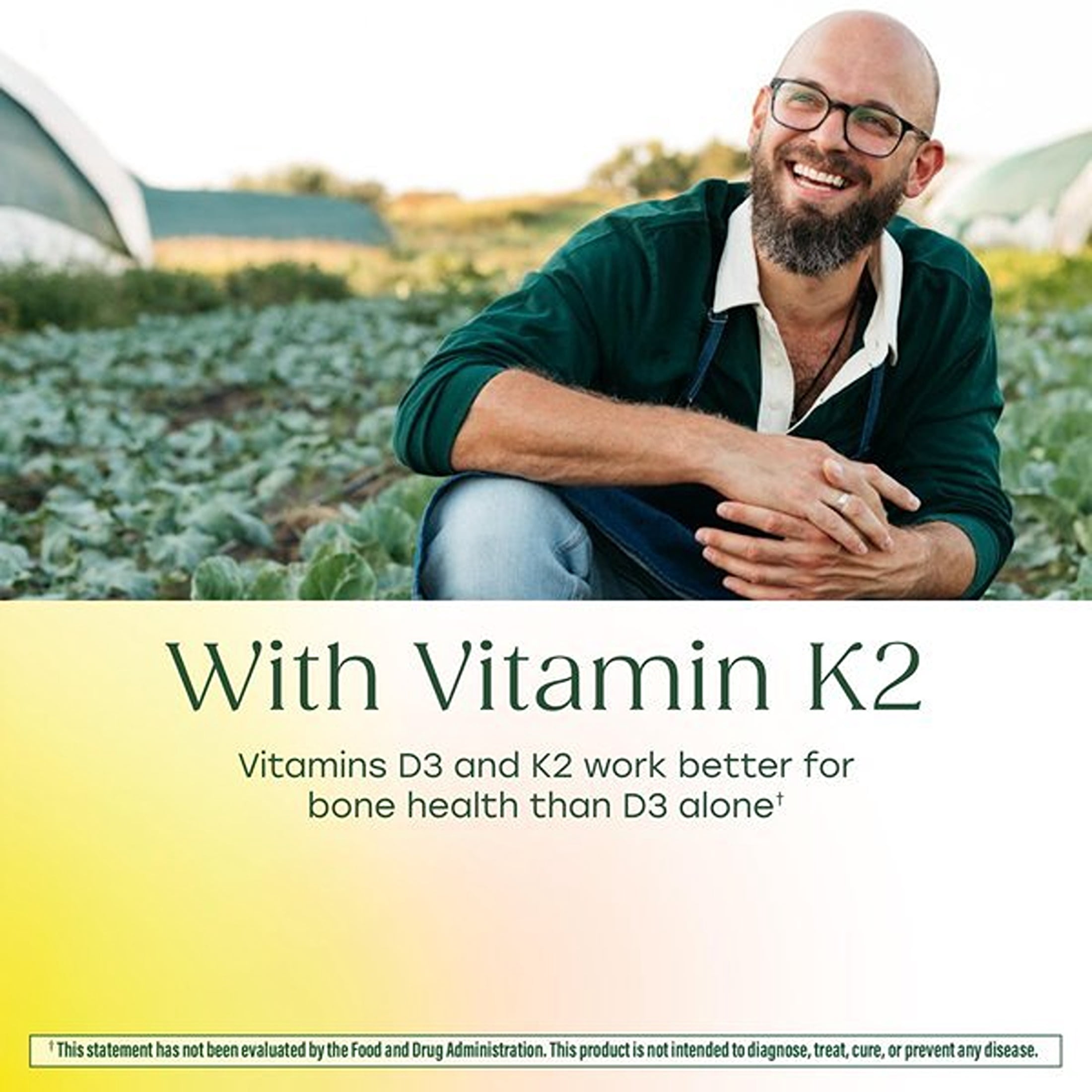 MegaFood Vitamin D3 5000IU (125 mcg) & Vitamin K2 & K - Immune Support - 60 Servings