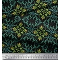 thumbnail image 3 of Soimoi Black Poly Georgette Fabric Vector Design Damask Print Fabric by Yard 52 Inch Wide, 3 of 3