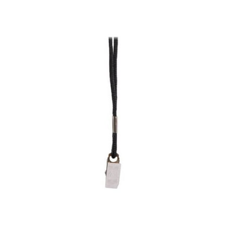 SICURIX U-Clip Lanyard, Black, 1 Each (Quantity)