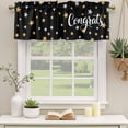 thumbnail image 3 of 2 Pack Valances for Windows, Black Graduation Window Valances for Living Room/Bedroom/Bathroom, Stars Modern Art Light Filtering Kitchen Curtain Valance Window Treatment 60"W x18" L, 3 of 9