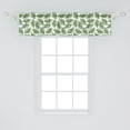 thumbnail image 2 of Ambesonne Aloha Window Valance, Spots and Island Leaves Flora, 54" X 12", Olive Green and White, 2 of 3