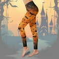 thumbnail image 2 of UJNDER Women's Halloween Print High Waist Leggings for Yoga Running Daily Fitness and Workouts Orange S, 2 of 4