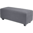 thumbnail image 1 of PiccoCasa Housse Extensible pour Pouf Housse de Meuble Gris Foncé Très Grand, 1 of 7