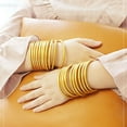 thumbnail image 5 of Qisuw Jelly Bracelet Light Gold Foil Filled Plastic Stacked Silicone Party Bracelet, 5 of 12