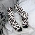thumbnail image 5 of Vsdgher Black White Stripes Crew Socks for Men & Women, Breathable Casual Athletic Ankle Socks, 5 of 6