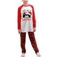 thumbnail image 2 of Christmas Family Matching Pajamas Sets Christmas PJ's Print Top and Plaid Pants Jammies Sleepwear, 2 of 9