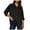 Black, variant on Pimfylm Womens Button Down Shirts Cotton Dress Shirts Oxford Shirts Long Sleeve Work Blouses Collared Tops Tunics with Pocket Khaki, S