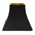 thumbnail image 1 of HomeRoots 469990 Abat-Jour Carré Cloche 12 Po. Noir avec Doublure Dorée, 1 of 1