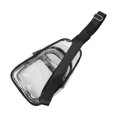 thumbnail image 3 of Correas ajustables para mayor comodidad, múltiples bolsillos para conciertos, viajes y aeropuertos, bolsa bandolera de PVC impermeable, 3 of 8