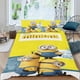 thumbnail image 2 of Minions Conjunto de sábanas temático, trío de piezas, cómodo y amigable con la piel, diseño único, regalo de decoración para el hogar para familiares, amigos y fans,135X200cm, 2 of 6