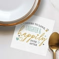 thumbnail image 4 of Cheers To Love Laughter Happily Ever After Beverage Napkins / 48 Modern Uncoined Wedding Napkins / 4 3/4" x 4 3/4" Cocktail 3 Ply Napkins / Engagement Anniversary Party Supplies / Made In USA, 4 of 6