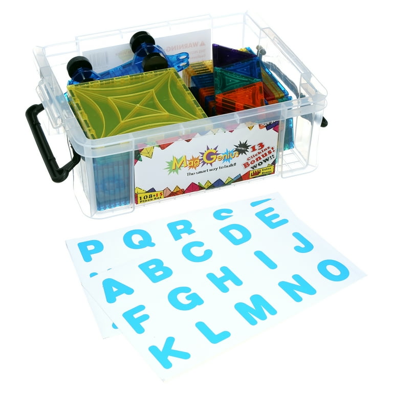Mag-Genius STEM Educational Kids Toy: Magnetic Building Blocks Set