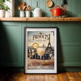 thumbnail image 6 of French 75 Cocktail Poster: Vintage Parisian Elegance - Paris Île-de-France France Illustration Cocktail Vintage Cityscape Typography Lemon Black Framed Wall Art Print 20 x 30 inches, 6 of 8