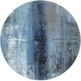thumbnail image 2 of Round Table Cloth Blue and Grey Abstract Art Tablecloth Elastic Edge Fitted Table Cover Fits Tables Up to 45"-50" Diameter, 2 of 4