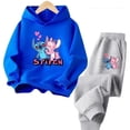 thumbnail image 3 of Sudadera con capucha de Stitch Kawaii para niñas, conjunto informal de sudadera de manga larga y pantalones largos para niños de 2 a 13 años, conjunto de 2 piezas de ropa de otoño, 3 of 5