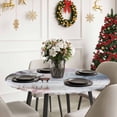 thumbnail image 6 of Round Table Cloth with Elastic Fitted Edged, Winter Elk Pine Tree Waterproof Tablecloth for 36"-44" Tables Forest Animal Snowflake Scenery Wipeable Indoor Table Cover for Kitchen Picnic Camping, 6 of 9